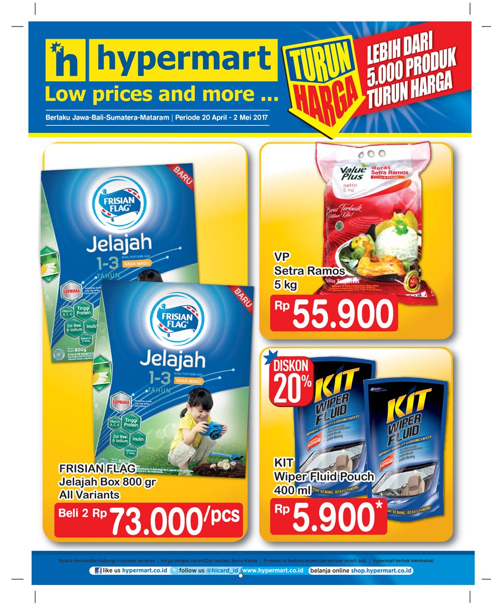 Diskon Susu Frisian Flag Jelajah 800 gram di Hypermart